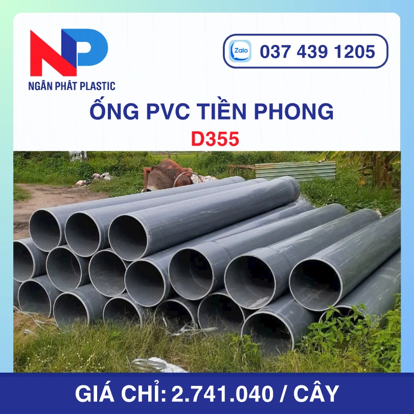 Ống PVC D355 Nhựa Tiền Phong